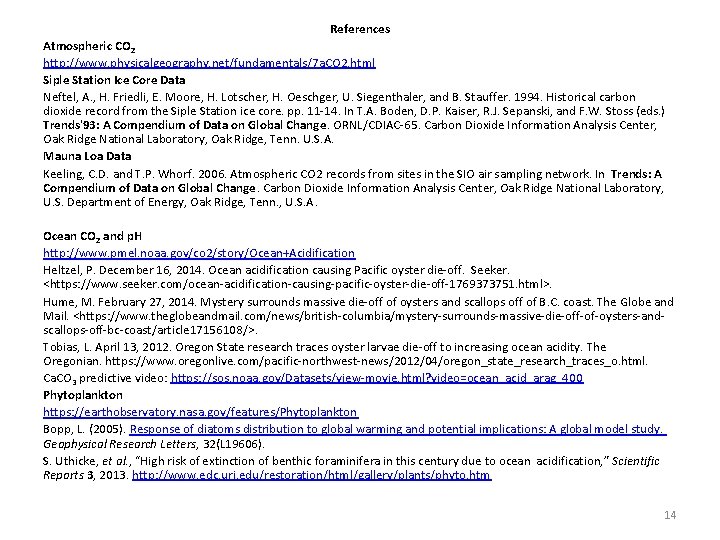 References Atmospheric CO 2 http: //www. physicalgeography. net/fundamentals/7 a. CO 2. html Siple Station