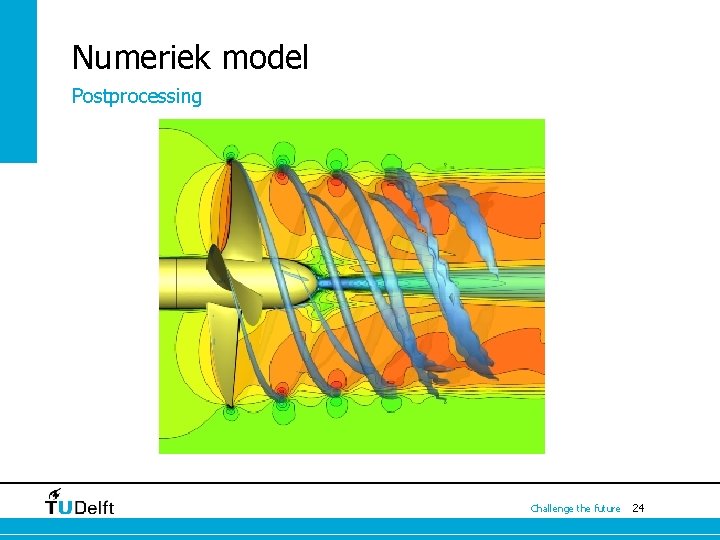 Numeriek model Postprocessing Challenge the future 24 Numeriek model Postprocessing Challenge the future 24