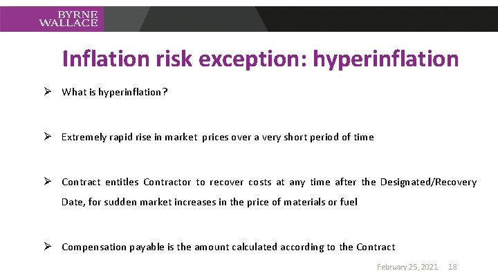 Inflation risk exception: hyperinflation Ø What is hyperinflation? Ø Extremely rapid rise in market