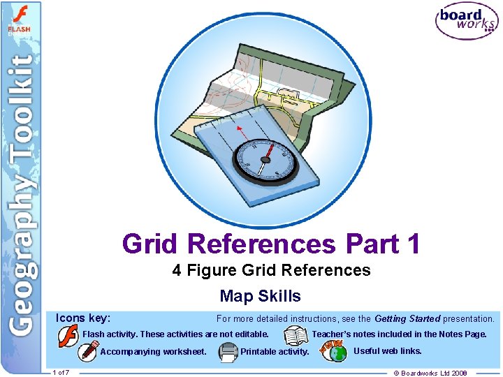 Grid References Part 1 4 Figure Grid References Map Skills Icons key: For more