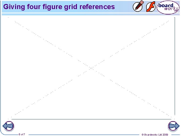 Giving four figure grid references 6 of 7 © Boardworks Ltd 2009 