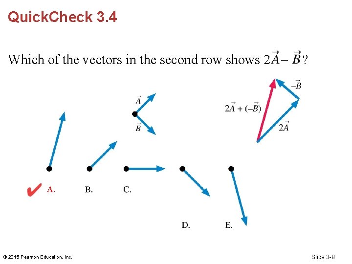Quick. Check 3. 4 Which of the vectors in the second row shows 2