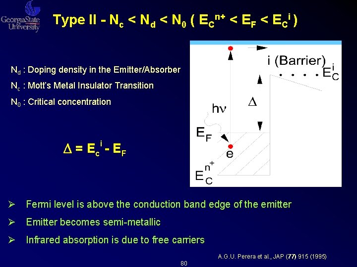 Type II - Nc < Nd < N 0 ( ECn+ < EF < Type II - Nc < Nd < N 0 ( ECn+ < EF <