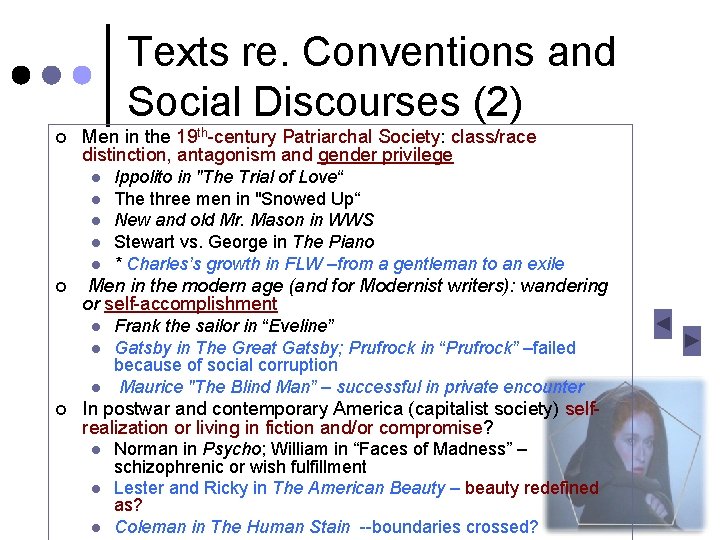 Texts re. Conventions and Social Discourses (2) ¢ Men in the 19 th-century Patriarchal