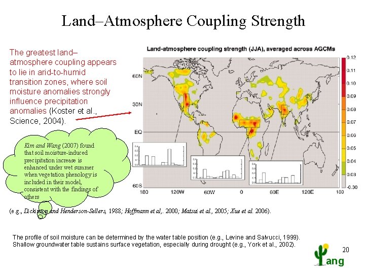 Land–Atmosphere Coupling Strength The greatest land– atmosphere coupling appears to lie in arid-to-humid transition