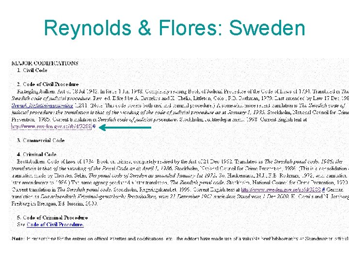 Reynolds & Flores: Sweden 