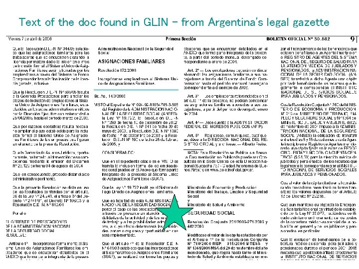 Text of the doc found in GLIN - from Argentina's legal gazette 