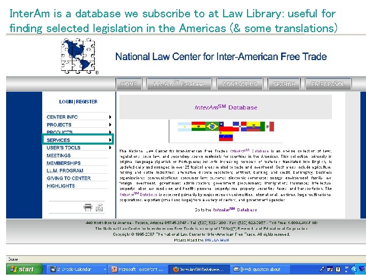 Inter. Am is a database we subscribe to at Law Library: useful for finding