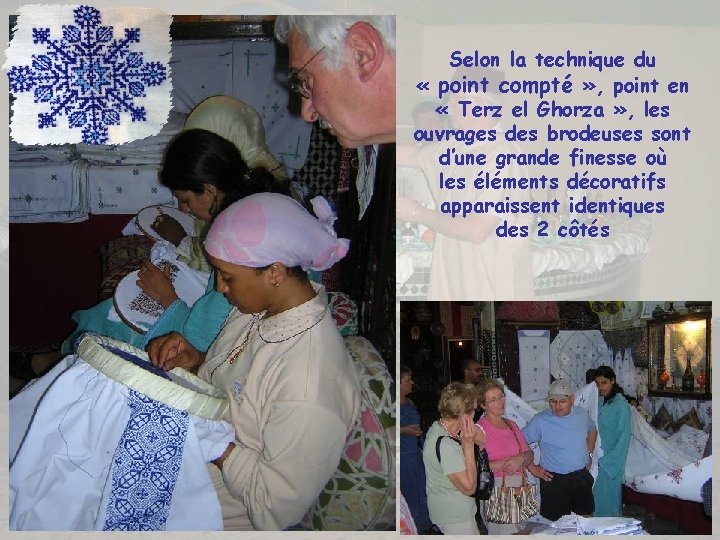 Selon la technique du « point compté » , point en « Terz el