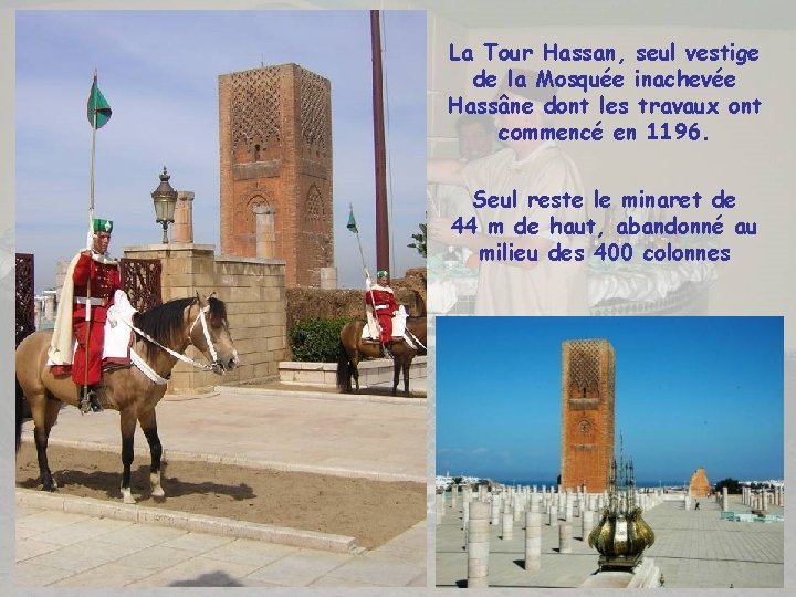 La Tour Hassan, seul vestige de la Mosquée inachevée Hassâne dont les travaux ont