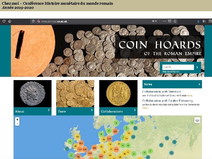 Chez moi – Conférence Histoire monétaire du monde romain Année 2019 -2020 