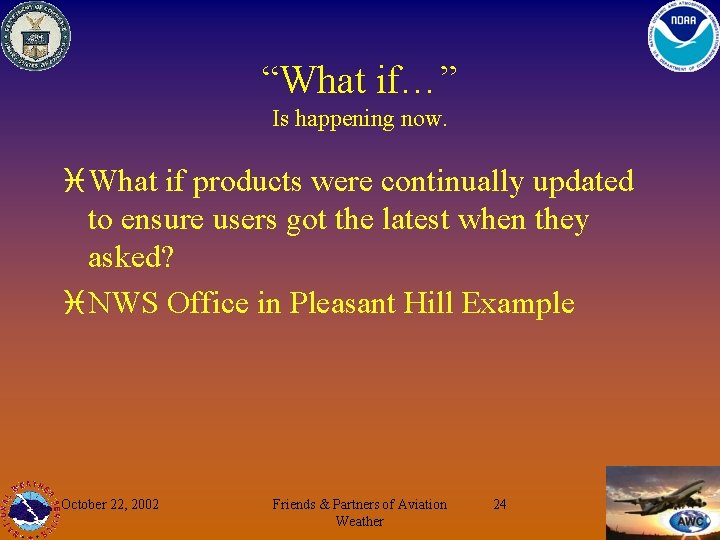 “What if…” Is happening now. i What if products were continually updated to ensure