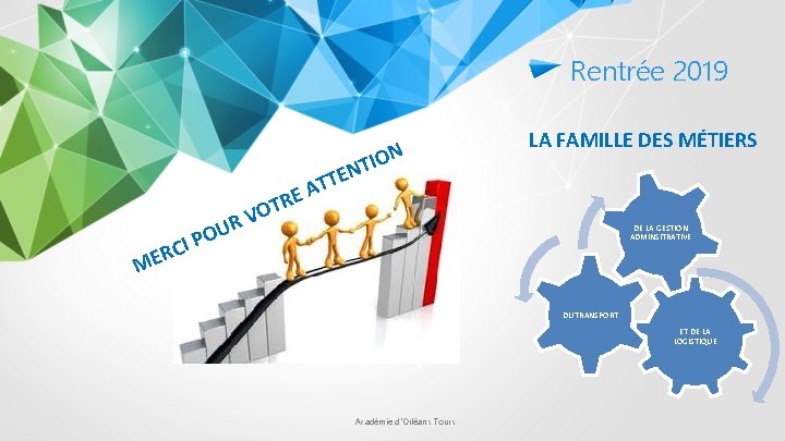 Rentrée 2019 ON I T EN T T A LA FAMILLE DES MÉTIERS E