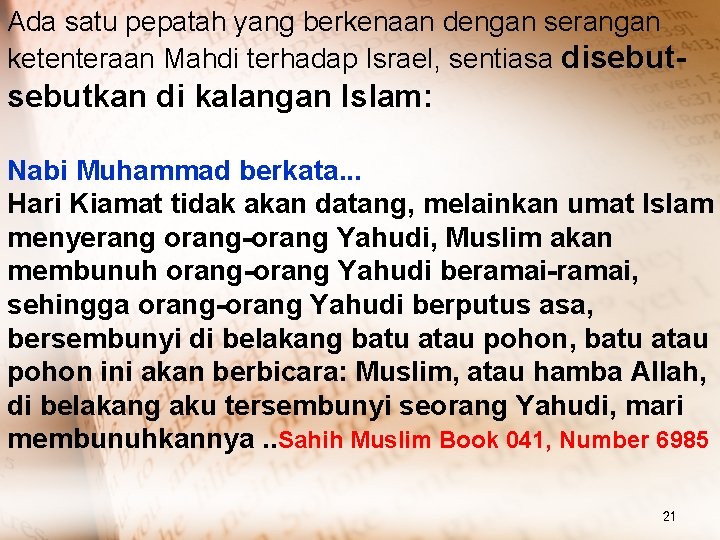 Iiidari Ilmu Akhirat Islam Untuk Melihat Siapakah Antikristus