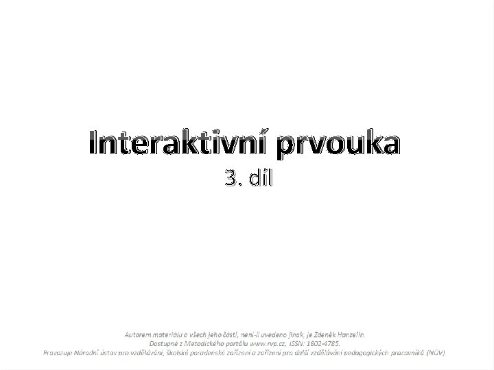 Interaktivní prvouka 3. díl 