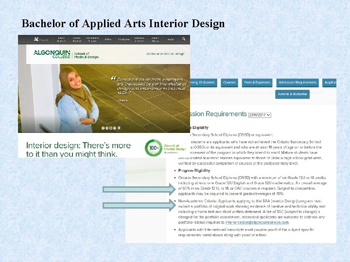 Bachelor of Applied Arts Interior Design 