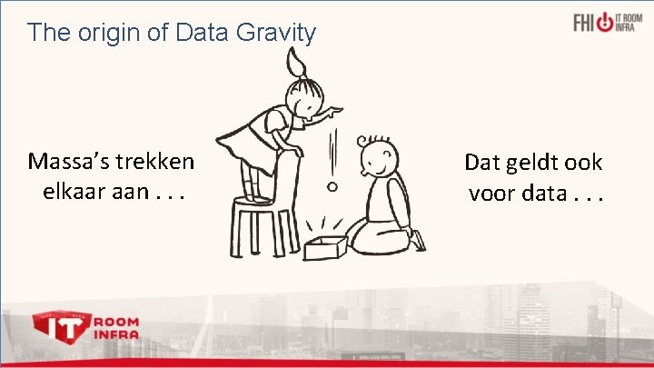 The origin of Data Gravity Massa’s trekken elkaar aan. . . Dat geldt ook