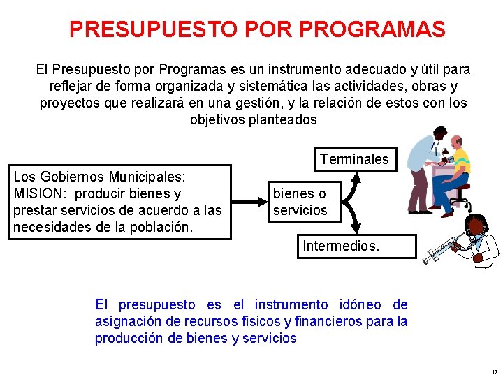 PRESUPUESTO POR PROGRAMAS El Presupuesto por Programas es un instrumento adecuado y útil para