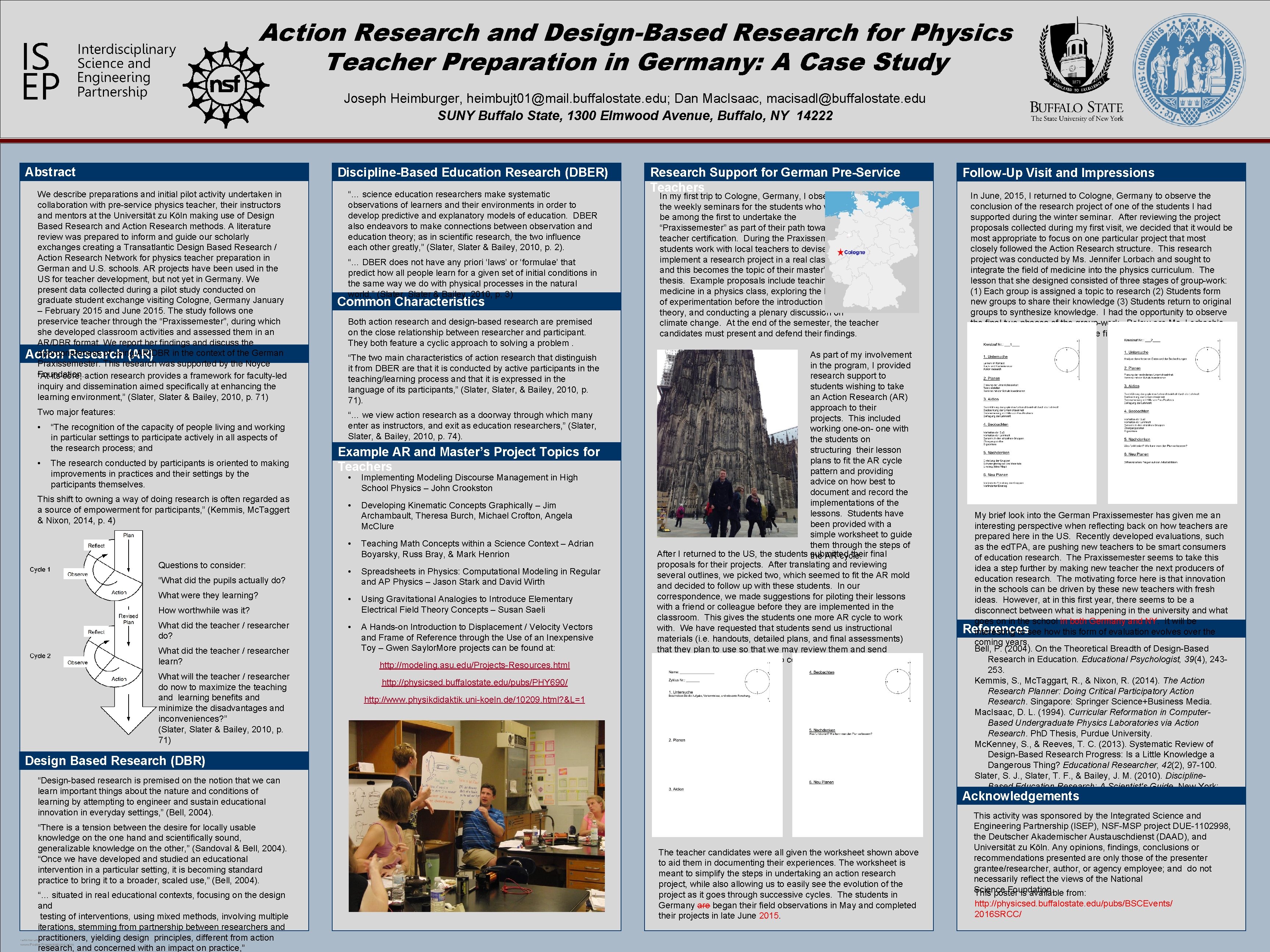 Action Research and Design-Based Research for Physics Teacher Preparation in Germany: A Case Study