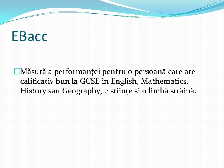 EBacc �Măsură a performanței pentru o persoană care calificativ bun la GCSE în English, EBacc �Măsură a performanței pentru o persoană care calificativ bun la GCSE în English,