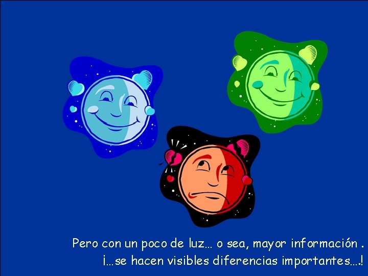 Pero con un poco de luz… o sea, mayor información. ¡…se hacen visibles diferencias