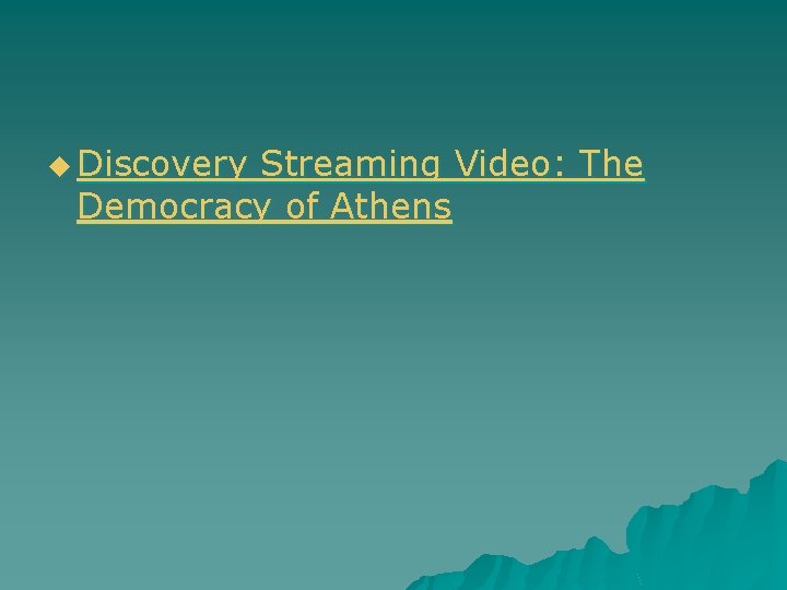 u Discovery Streaming Video: The Democracy of Athens 