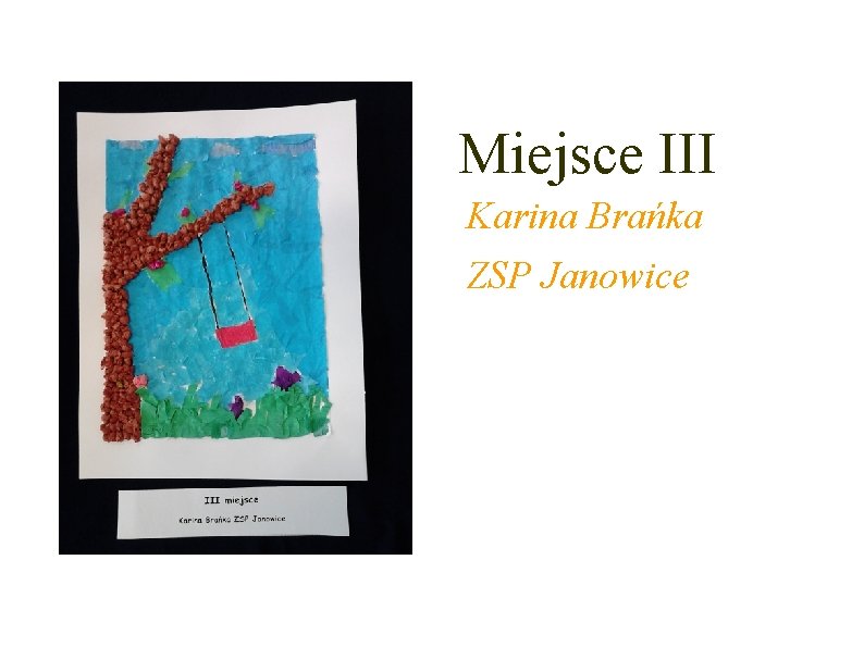 Miejsce III Karina Brańka ZSP Janowice 