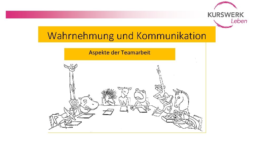 Wahrnehmung und Kommunikation Aspekte der Teamarbeit 