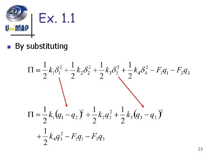 Ex. 1. 1 n By substituting 23 