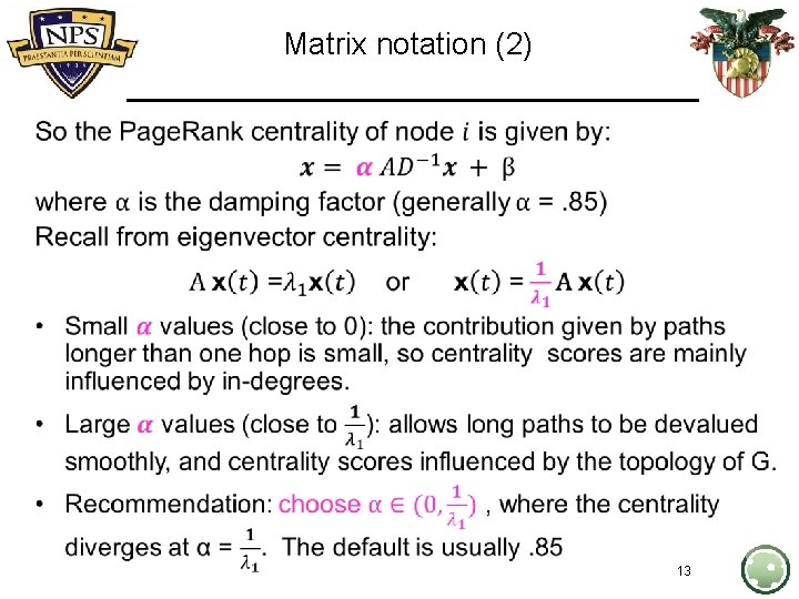 Matrix notation (2) • 13 