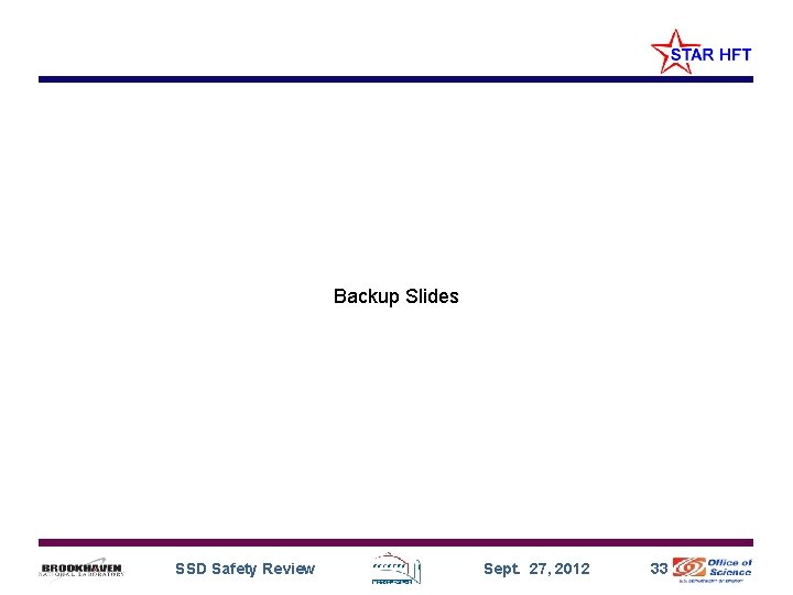 Backup Slides SSD Safety Review Sept. 27, 2012 33 