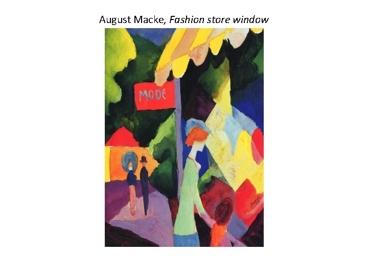 August Macke, Fashion store window 