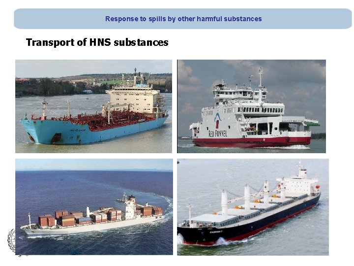 Response to spills by other harmful substances Transport of HNS substances 