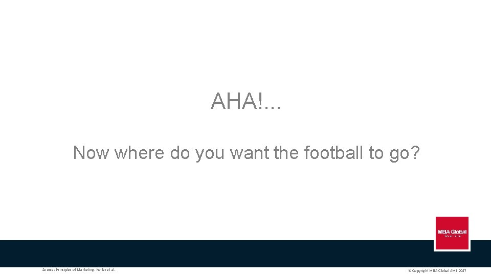 AHA!. . . Now where do you want the football to go? Source: Principles