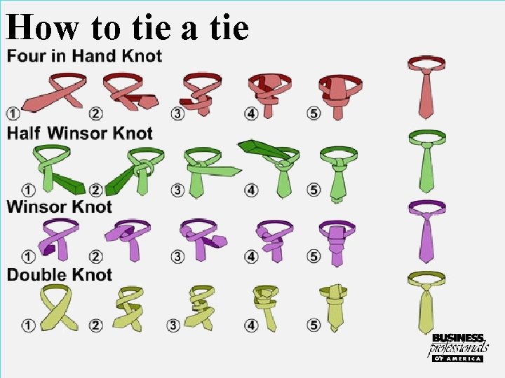 How to tie a tie 