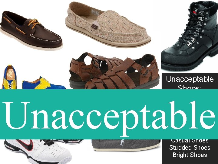 Unacceptable Shoes: Unacceptable Flip Flops Open Toe Open Heel Boat Shoes Canvas Shoes Tennis