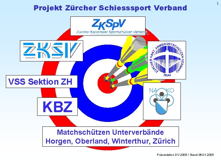 Projekt Zürcher Schiesssport Verband VSS Sektion ZH KBZ Matchschützen Unterverbände Horgen, Oberland, Winterthur, Zürich