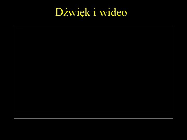 Dźwięk i wideo 