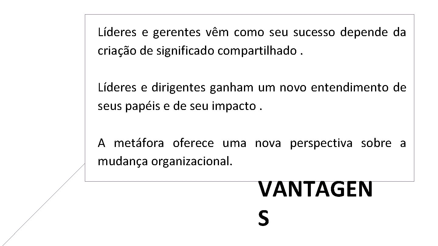 Líderes e gerentes vêm como seu sucesso depende da criação de significado compartilhado. Líderes Líderes e gerentes vêm como seu sucesso depende da criação de significado compartilhado. Líderes