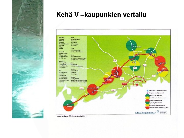 Kehä V –kaupunkien vertailu 