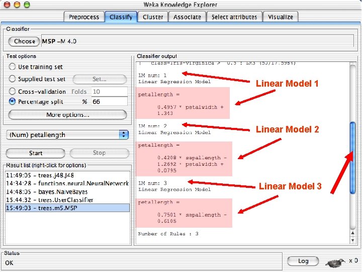 Linear Model 1 Linear Model 2 Linear Model 3 2021/2/25 University of Waikato 86