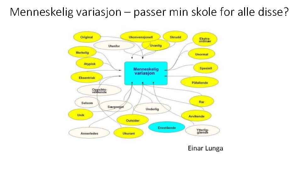 Menneskelig variasjon – passer min skole for alle disse? Einar Lunga 