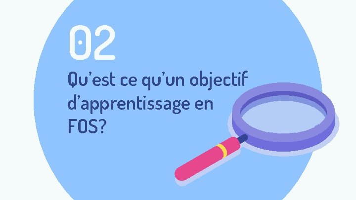 02 Qu’est ce qu’un objectif d’apprentissage en FOS? 