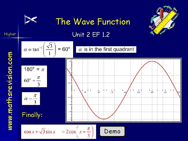 The Wave Function Unit 2 EF 1. 2 www. mathsrevision. com Higher Finally: Demo