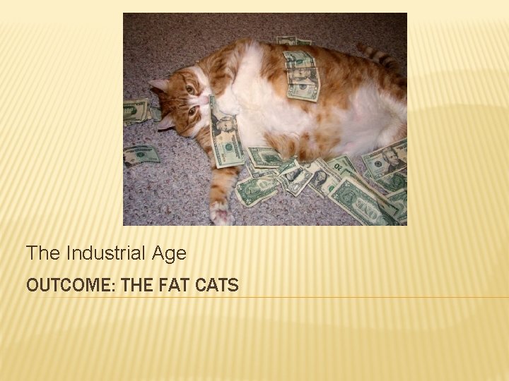 The Industrial Age OUTCOME: THE FAT CATS 