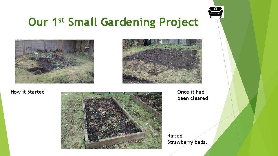 Our 1 st Small Gardening Project How it Started Once it had been cleared