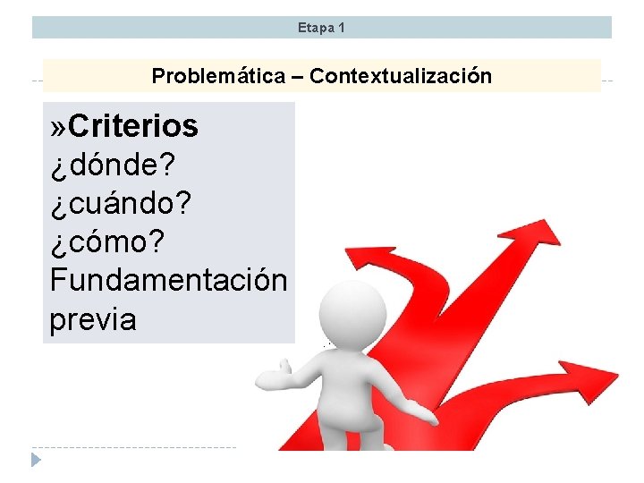 Etapa 1 Problemática – Contextualización » Criterios ¿dónde? ¿cuándo? ¿cómo? Fundamentación previa 