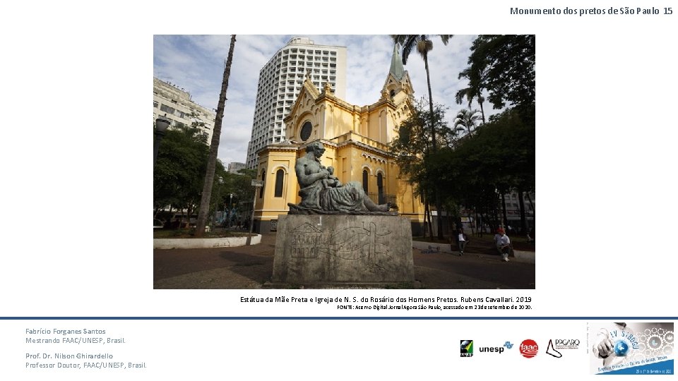 Monumento dos pretos de São Paulo 15 Estátua da Mãe Preta e Igreja de