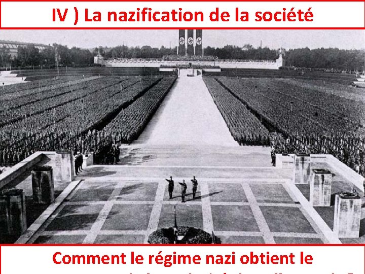 IV ) La nazification de la société ? Comment le régime nazi obtient le