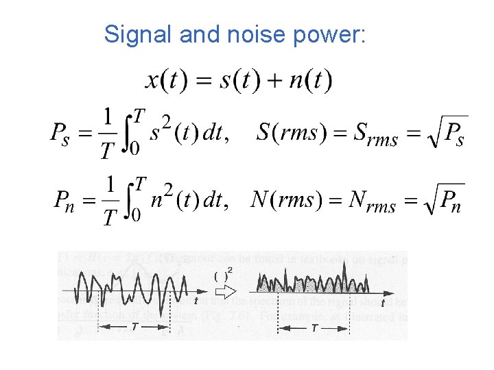 Signal and noise power: 